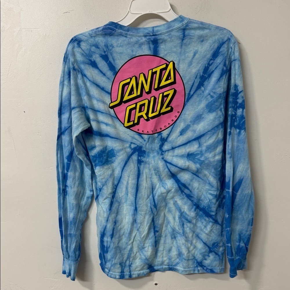 Santa Cruz Skateboards Blue Tie-Dye Long Sleeve Tee - Picture 4 of 4
